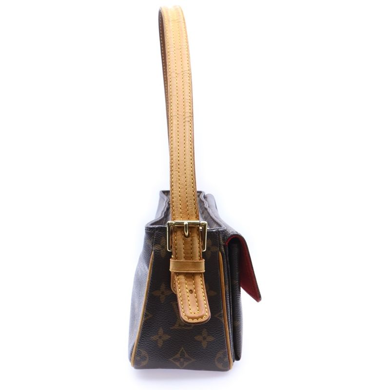 Louis Vuitton Monogram Viva Cité MM Handbag One Shoulder Bag Brown Leather X