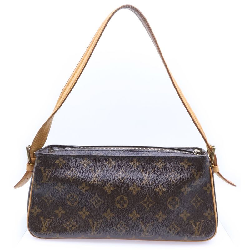 Louis Vuitton Monogram Viva Cité MM Handbag One Shoulder Bag Brown Leather X