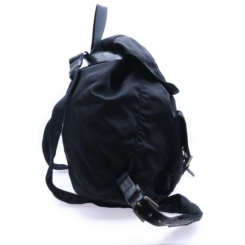 Prada Tessuto Backpack Sac Black Nylon B6677f Silver Hardware