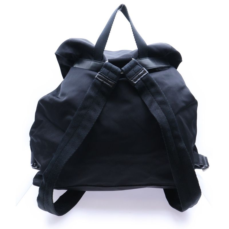 Prada Tessuto Backpack Sac Black Nylon B6677f Silver Hardware