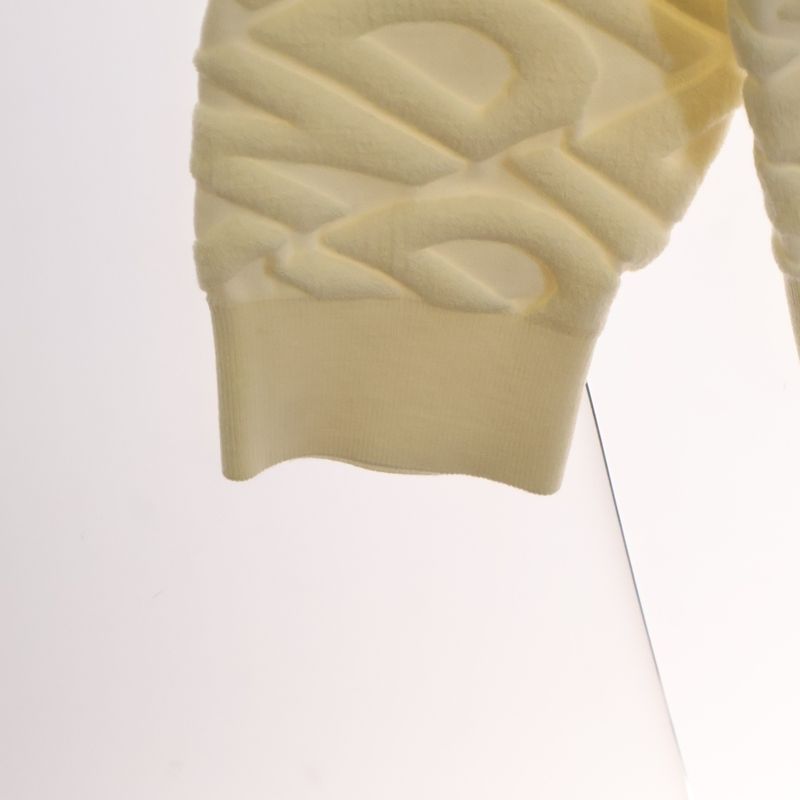 Fendi 22AW FF All-over Pattern Pile Jacquard Wool Crew Neck Pullover Long