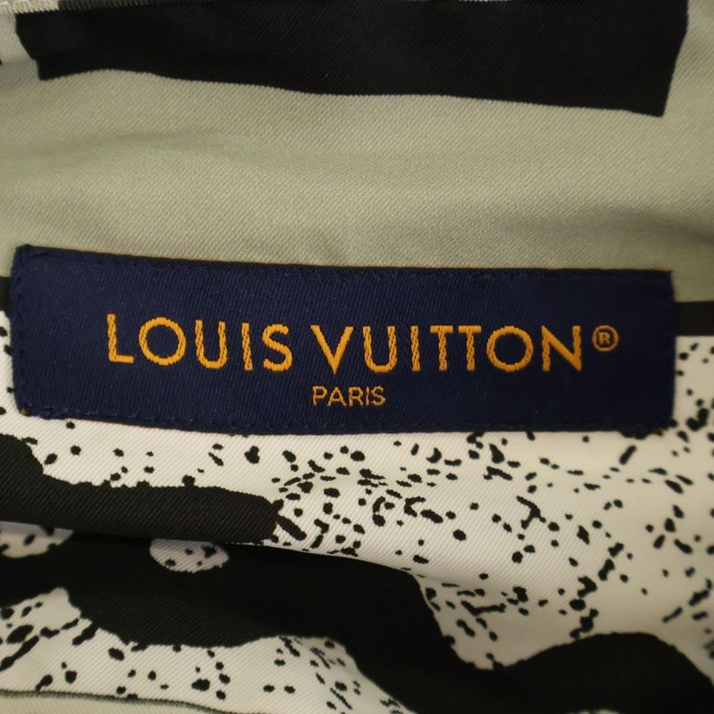 Louis Vuitton 24SS Logo Graphic All-over Print Silk-blend Hooded Oversized