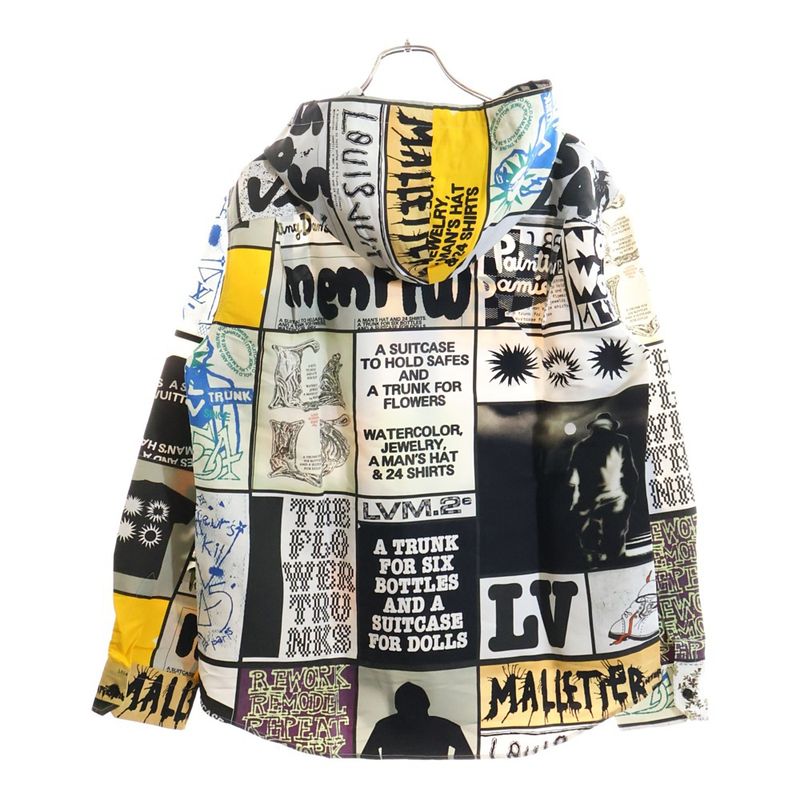 Louis Vuitton 24SS Logo Graphic All-over Print Silk-blend Hooded Oversized