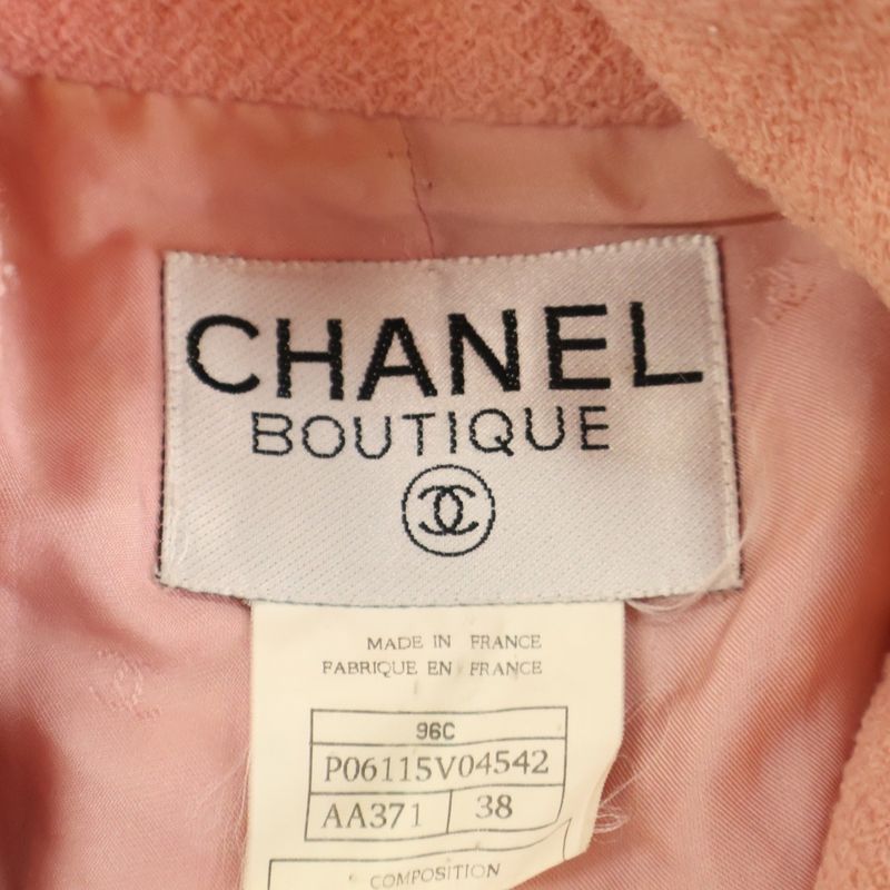 Chanel 96C Cruise Collection Coco Mark Button Wool Tweed Double Breasted