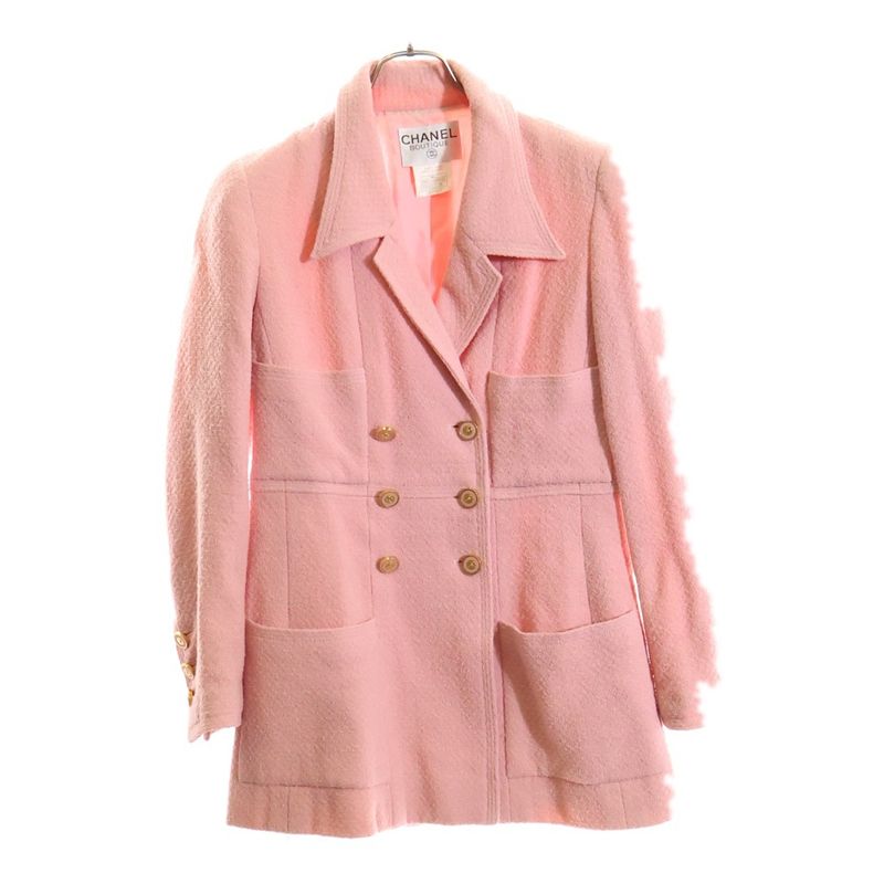 Chanel 96C Cruise Collection Coco Mark Button Wool Tweed Double Breasted