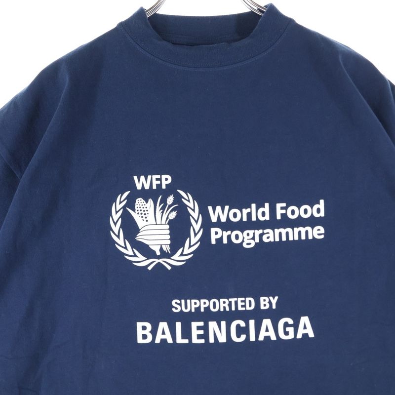 Balenciaga World Food Programme World Food Programme Logo Print Crew Neck Short