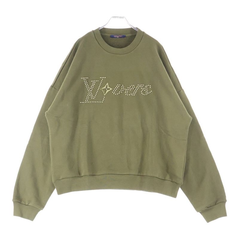 Louis Vuitton 24SS Cotton Signature Studded Embroidered Logo Crew Neck Pullover