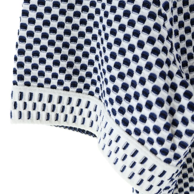 Chanel Coco Logo Plate Viscose Rayon Knit Waffle Fabric Crew Neck Short Sleeves