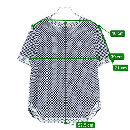 Chanel Coco Logo Plate Viscose Rayon Knit Waffle Fabric Crew Neck Short Sleeves