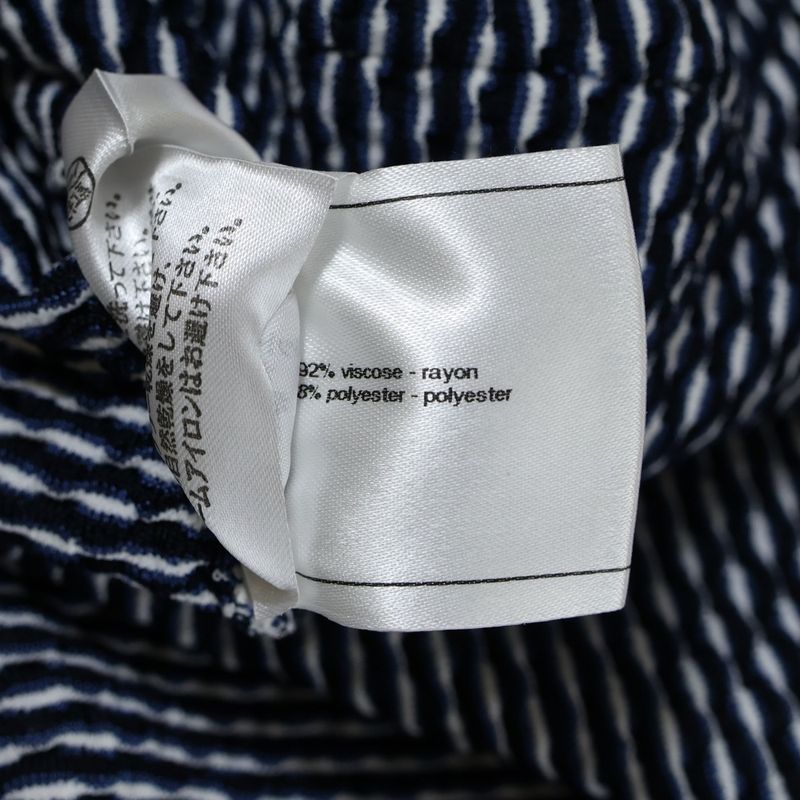 Chanel Coco Logo Plate Viscose Rayon Knit Waffle Fabric Crew Neck Short Sleeves