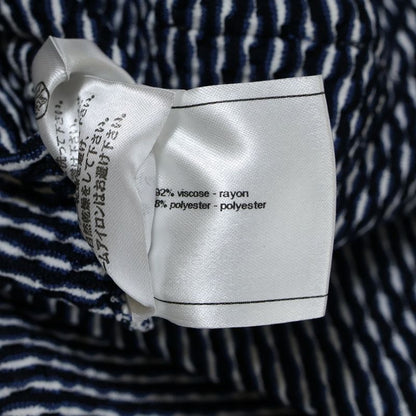 Chanel Coco Logo Plate Viscose Rayon Knit Waffle Fabric Crew Neck Short Sleeves