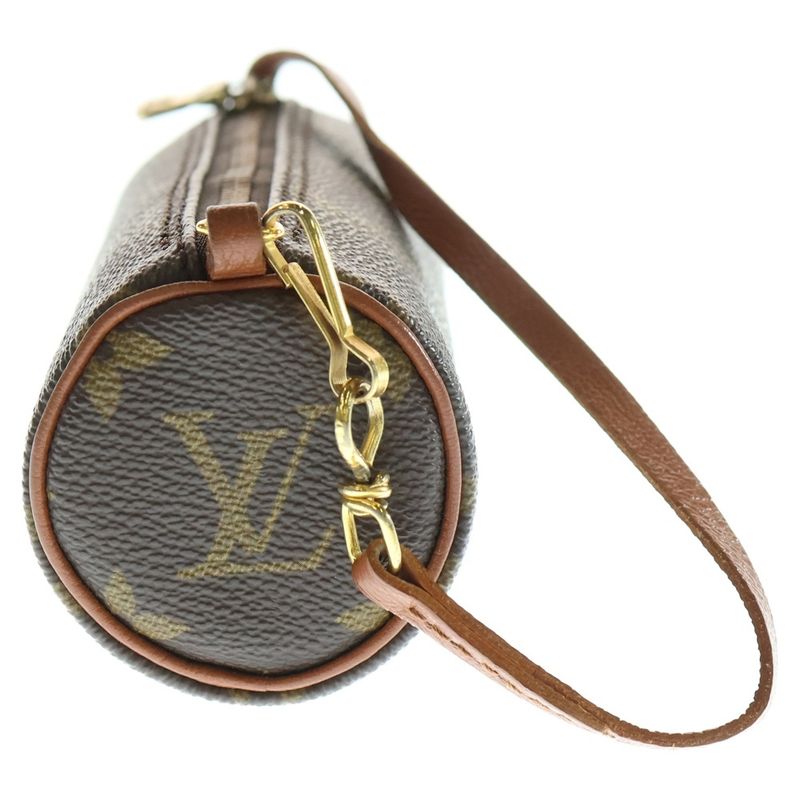 Louis Vuitton Monogram With Papillon Old Shape Pouch Case Mini Bag Brown