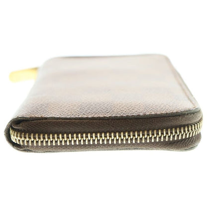 Louis Vuitton Damier Zippy Long Wallet Card Case Long Wallet Brown PVC Leather