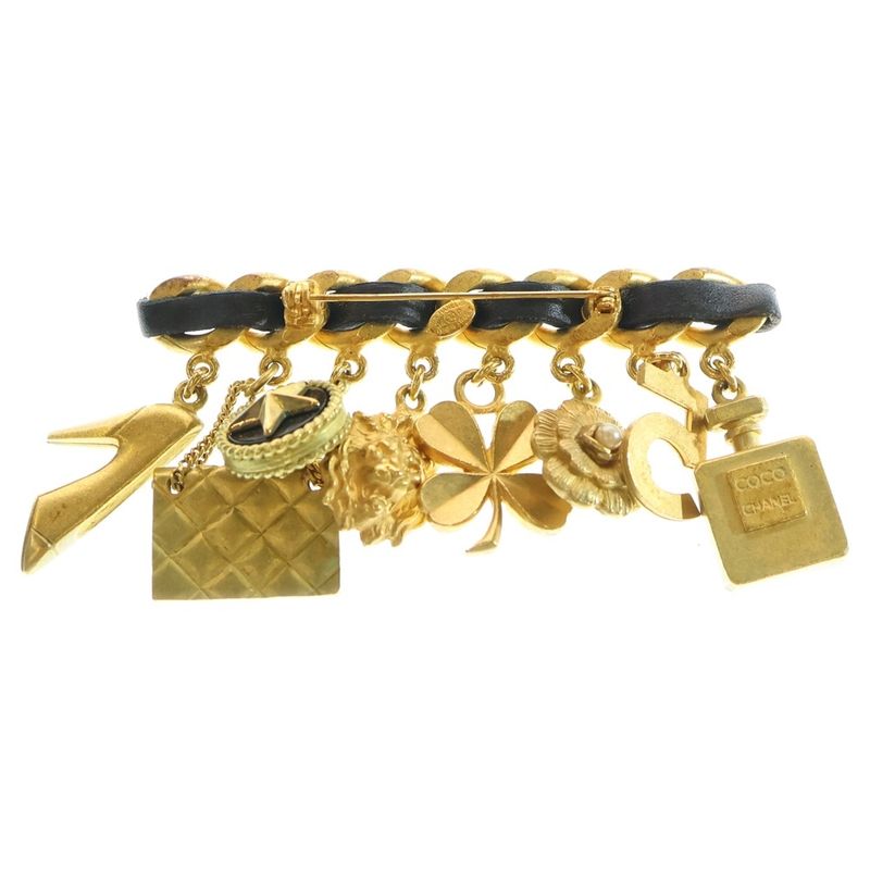 Chanel Coco Mark / Matelasse / Fragrance / Clover / Heel Icon Brooch With 8