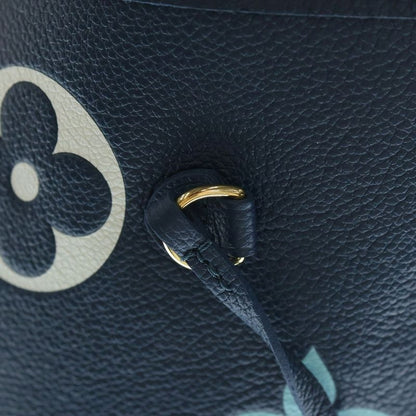 Louis Vuitton Monogram Empreinte Neverfull Tote Handbag Blue Leather M46514