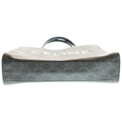 Celine Triomphe Medium Vertical Cabas 2WAY Bag Tote Handbag Shoulder Bag Black