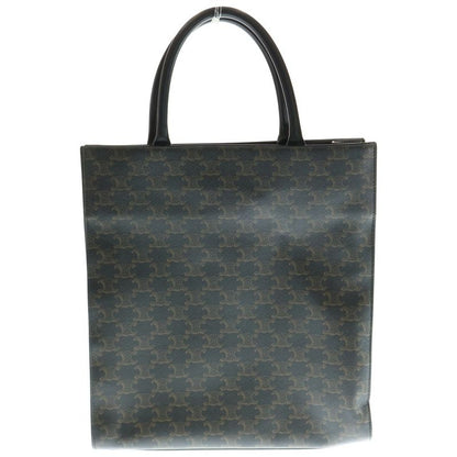 Celine Triomphe Medium Vertical Cabas 2WAY Bag Tote Handbag Shoulder Bag Black