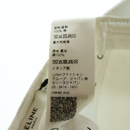 Celine Triomphe Logo Embroidery Baseball Cap White S C366483