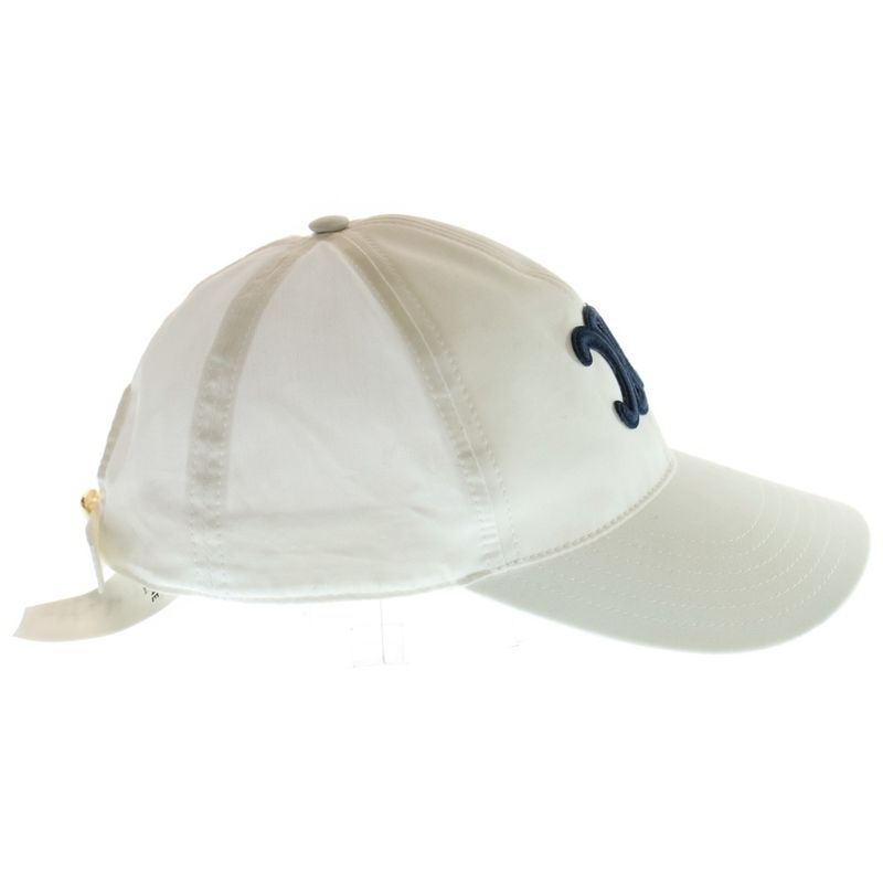 Celine Triomphe Logo Embroidery Baseball Cap White S C366483