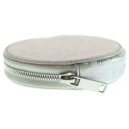 Celine Triomphe Coin Case Wallet Silver