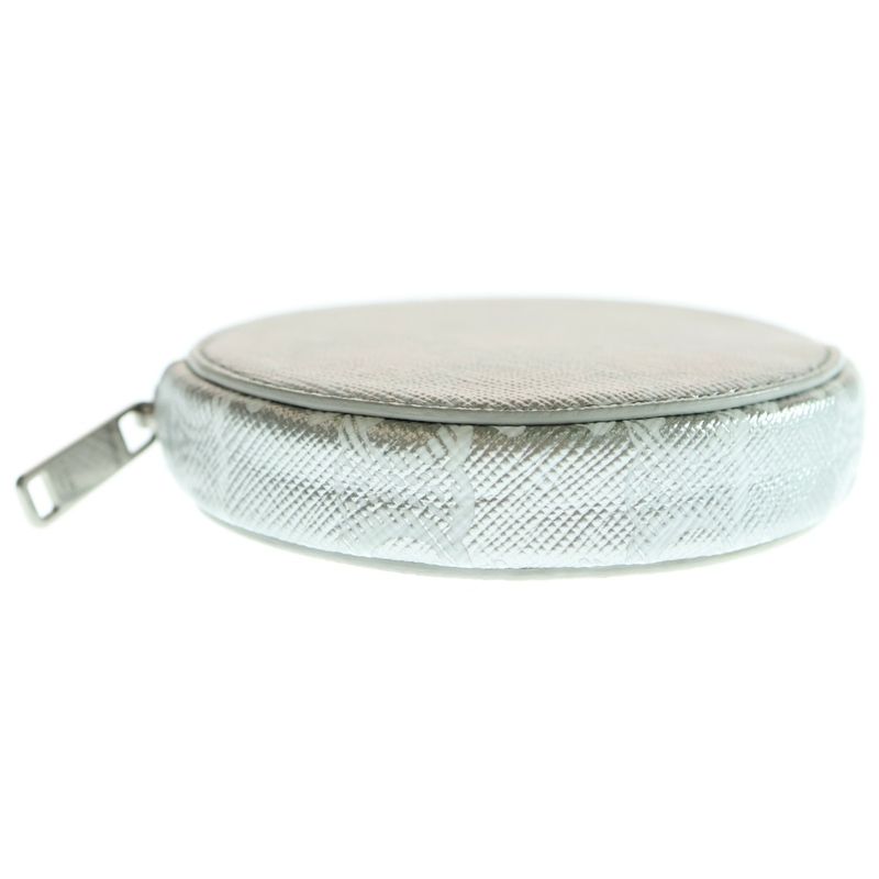 Celine Triomphe Coin Case Wallet Silver