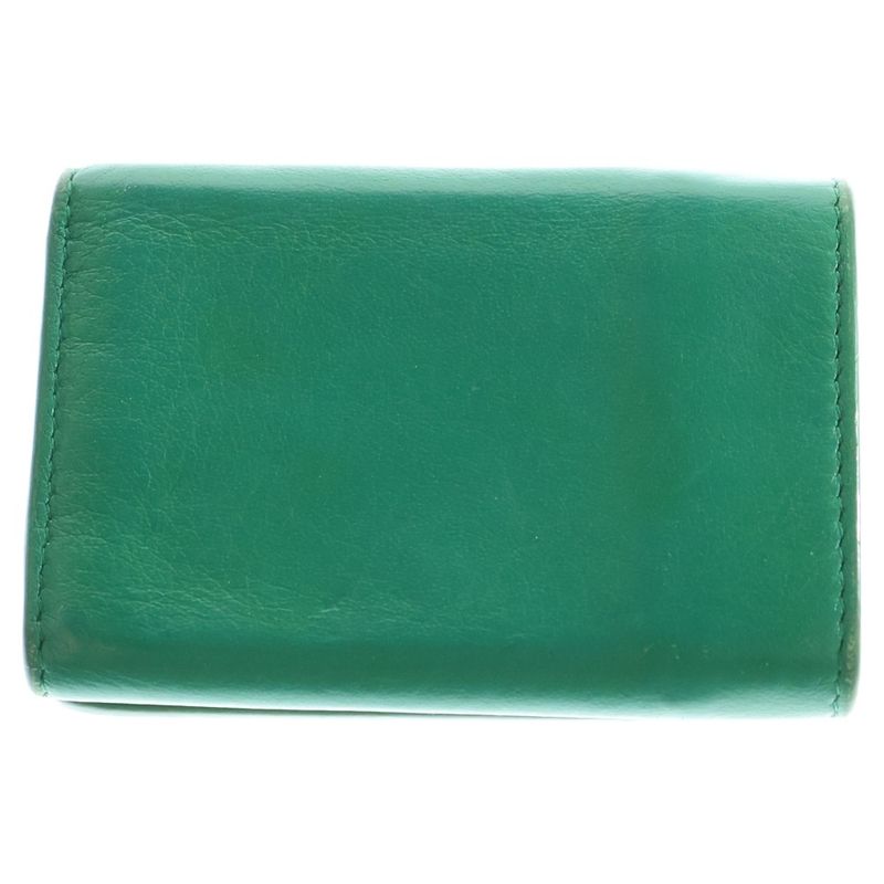 Balenciaga MINI Portefeuille Papier Portfolio Paper Mini Compact Wallet Green