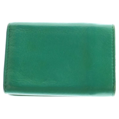 Balenciaga MINI Portefeuille Papier Portfolio Paper Mini Compact Wallet Green