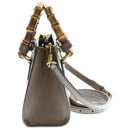 Gucci Diana Jumbo GG 2WAY Handbag Shoulder Bag Canvas And Leather 655661