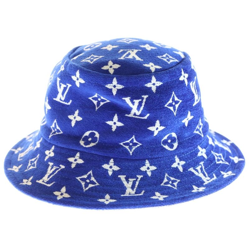 Louis Vuitton Monogram Chapeau LV Match Hat Bucket Hat Blue And White M77761