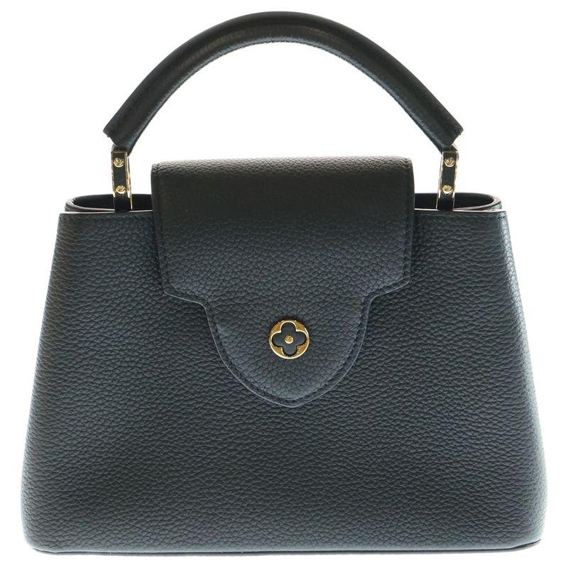 Louis Vuitton Taurillon Leather Capucines BB LV Green Bijoux Logo 2WAY Bag