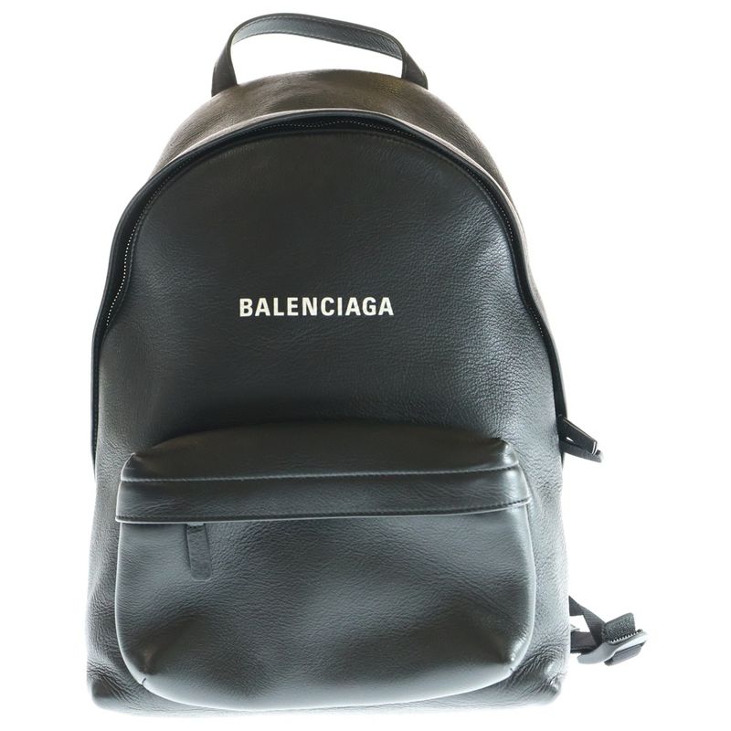 Balenciaga Everyday Backpack Sac Black Leather 552379 Silver Hardware