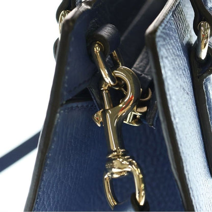 Gucci Interlocking G Soho 2WAY Bag Handbag Shoulder Bag Mini Tote Leather Blue