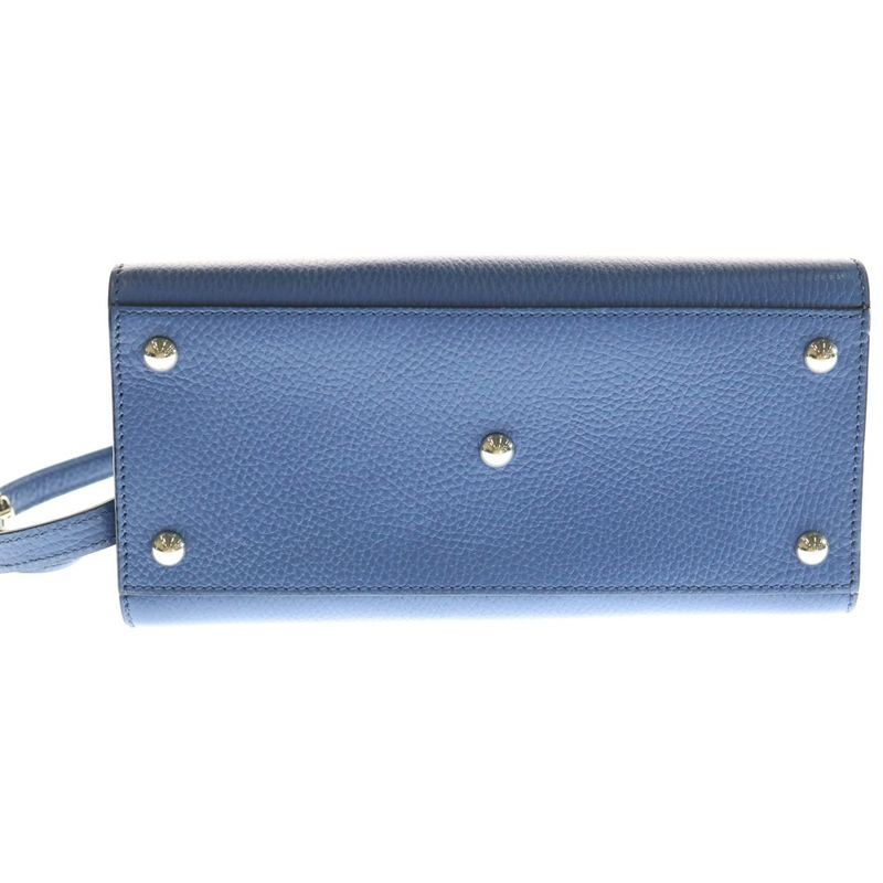 Gucci Interlocking G Soho 2WAY Bag Handbag Shoulder Bag Mini Tote Leather Blue