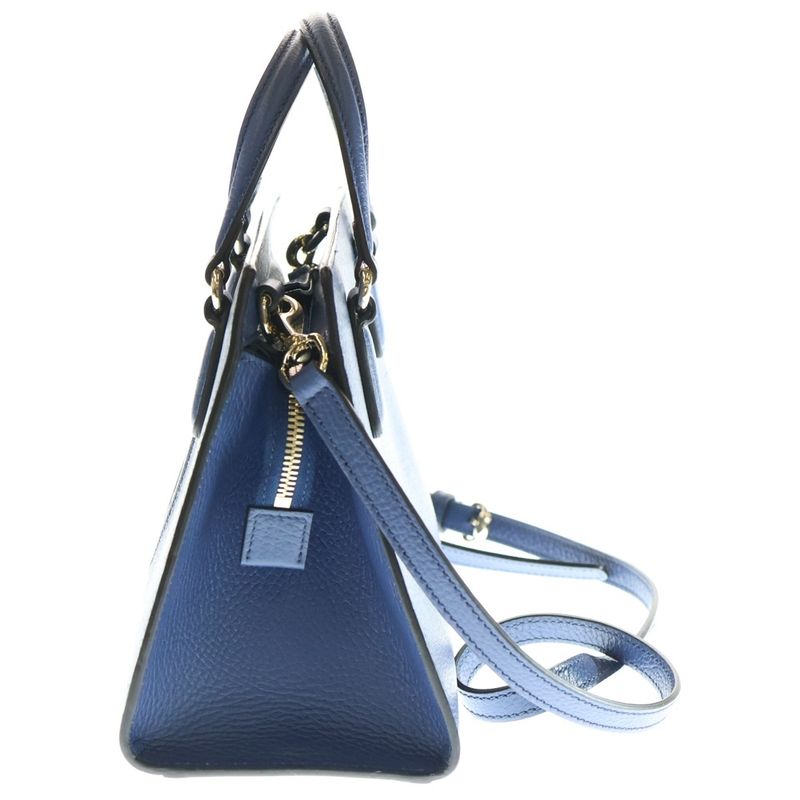 Gucci Interlocking G Soho 2WAY Bag Handbag Shoulder Bag Mini Tote Leather Blue