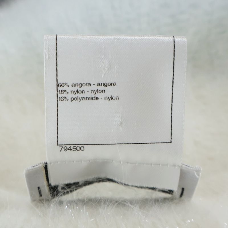 Chanel Knit One Peace Crew Neck Knit Sweater Knit Dress White Women P39908k02861