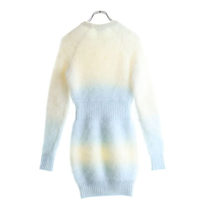 Chanel Knit One Peace Crew Neck Knit Sweater Knit Dress White Women P39908k02861
