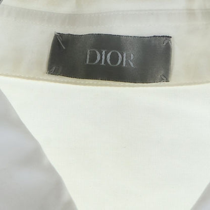 DIOR Sequined Logo Cotton Long Sleeve Shirt White 933c538a1581