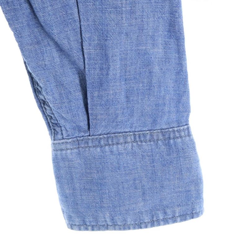 Saint Laurent Paris Western Denim Long-sleeved Shirt Indigo 597059