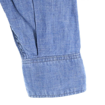 Saint Laurent Paris Western Denim Long-sleeved Shirt Indigo 597059