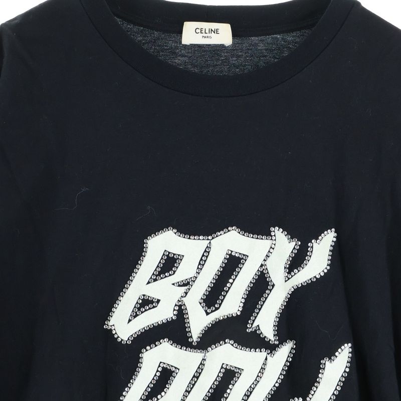 Celine BOY DOLL Boy Doll Rhinestone Logo Short Sleeves T-shirt Cut And Sewn