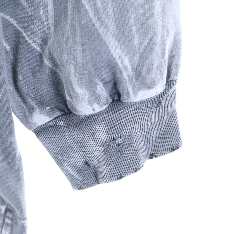 Balenciaga 24AW Large Fit Back Logo Damaged Long Sleeve T-shirt Long Tee Black