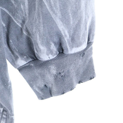 Balenciaga 24AW Large Fit Back Logo Damaged Long Sleeve T-shirt Long Tee Black