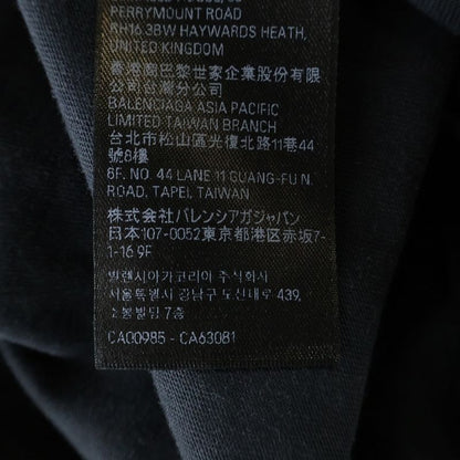 Balenciaga 24AW Large Fit Back Logo Damaged Long Sleeve T-shirt Long Tee Black