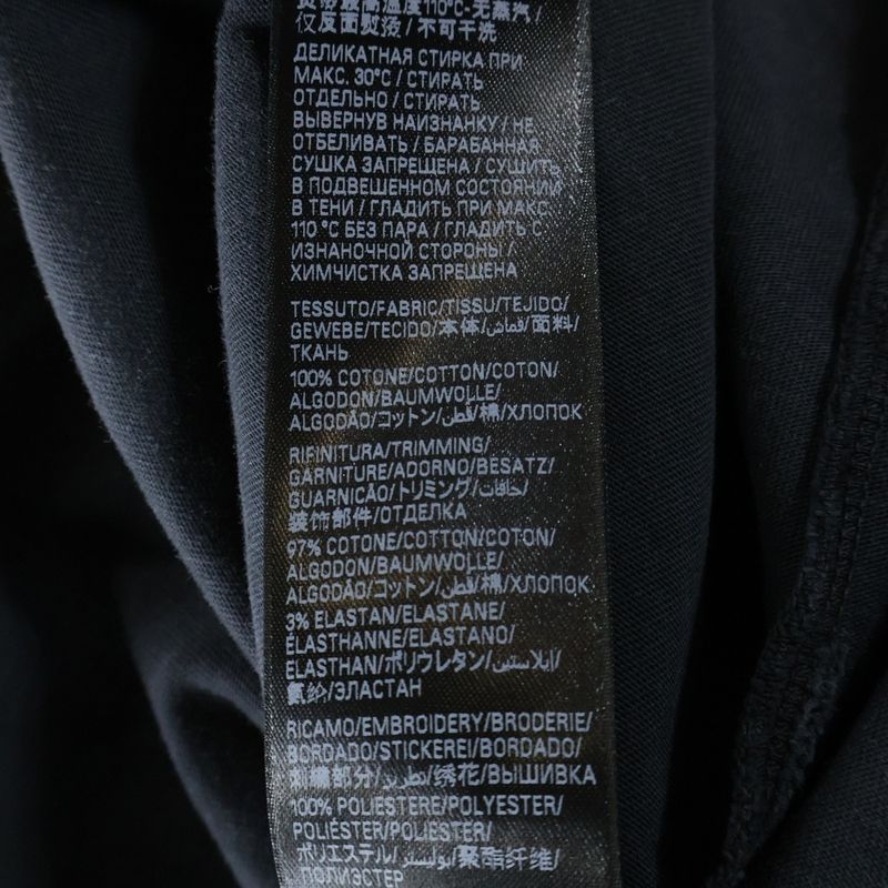 Balenciaga 24AW Large Fit Back Logo Damaged Long Sleeve T-shirt Long Tee Black