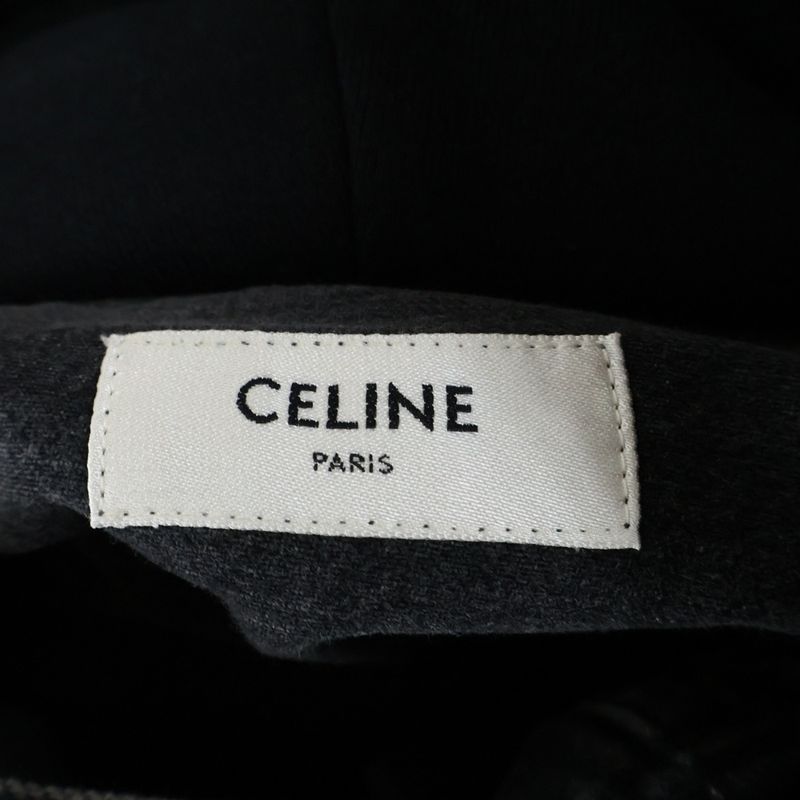 Celine Hood Logo Printed Trucker Jacket Black 2q472947f
