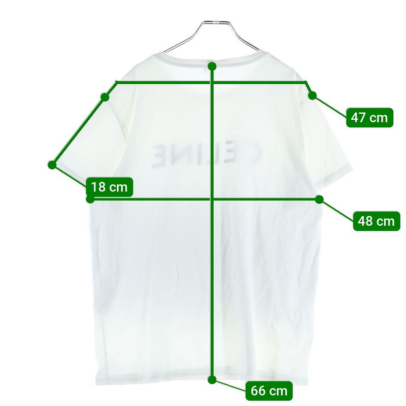 Celine Front Logo Crew Neck Short Sleeve T-shirt Cut And Sewn White 2x308916g
