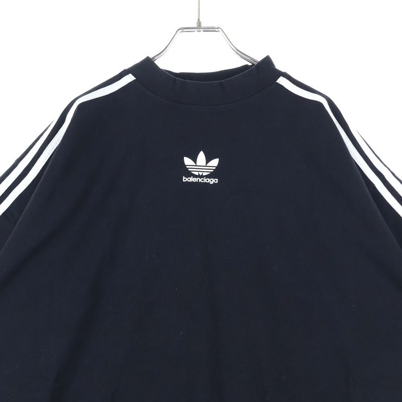 Balenciaga X Adidas Trefoil Logo Print 3-stripe Line Short-sleeved T-shirt Cut