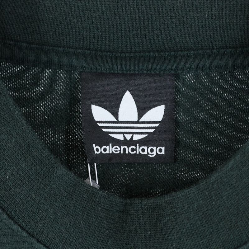 Balenciaga X Adidas Trefoil Logo Embroidery Crew Neck Oversized Short Sleeved