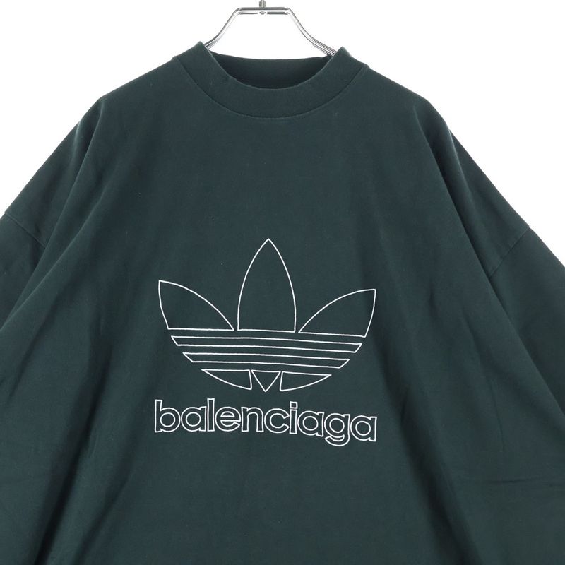 Balenciaga X Adidas Trefoil Logo Embroidery Crew Neck Oversized Short Sleeved