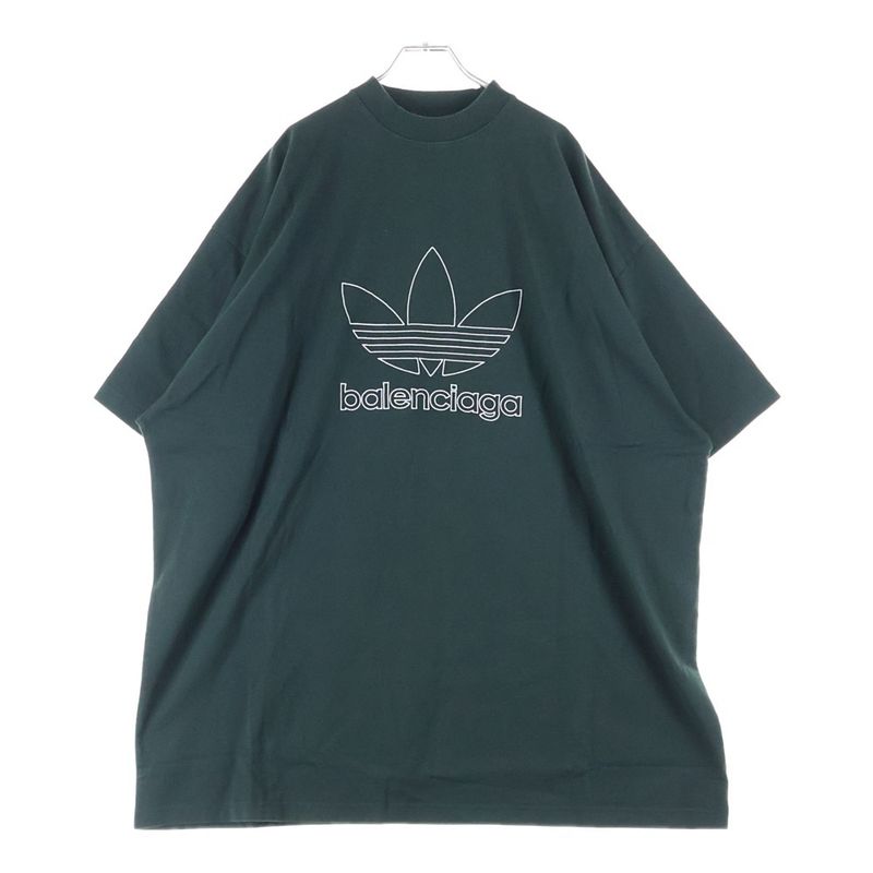Balenciaga X Adidas Trefoil Logo Embroidery Crew Neck Oversized Short Sleeved